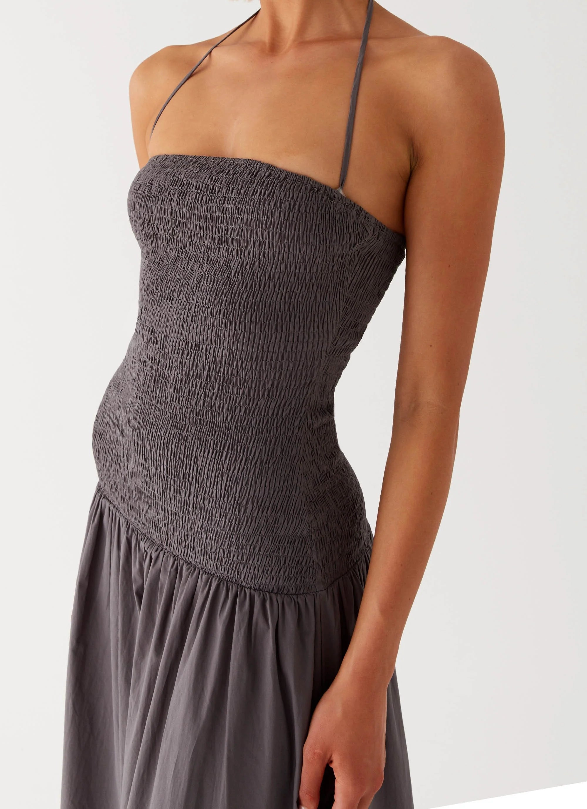 Zahra Maxi Dress - Charcoal