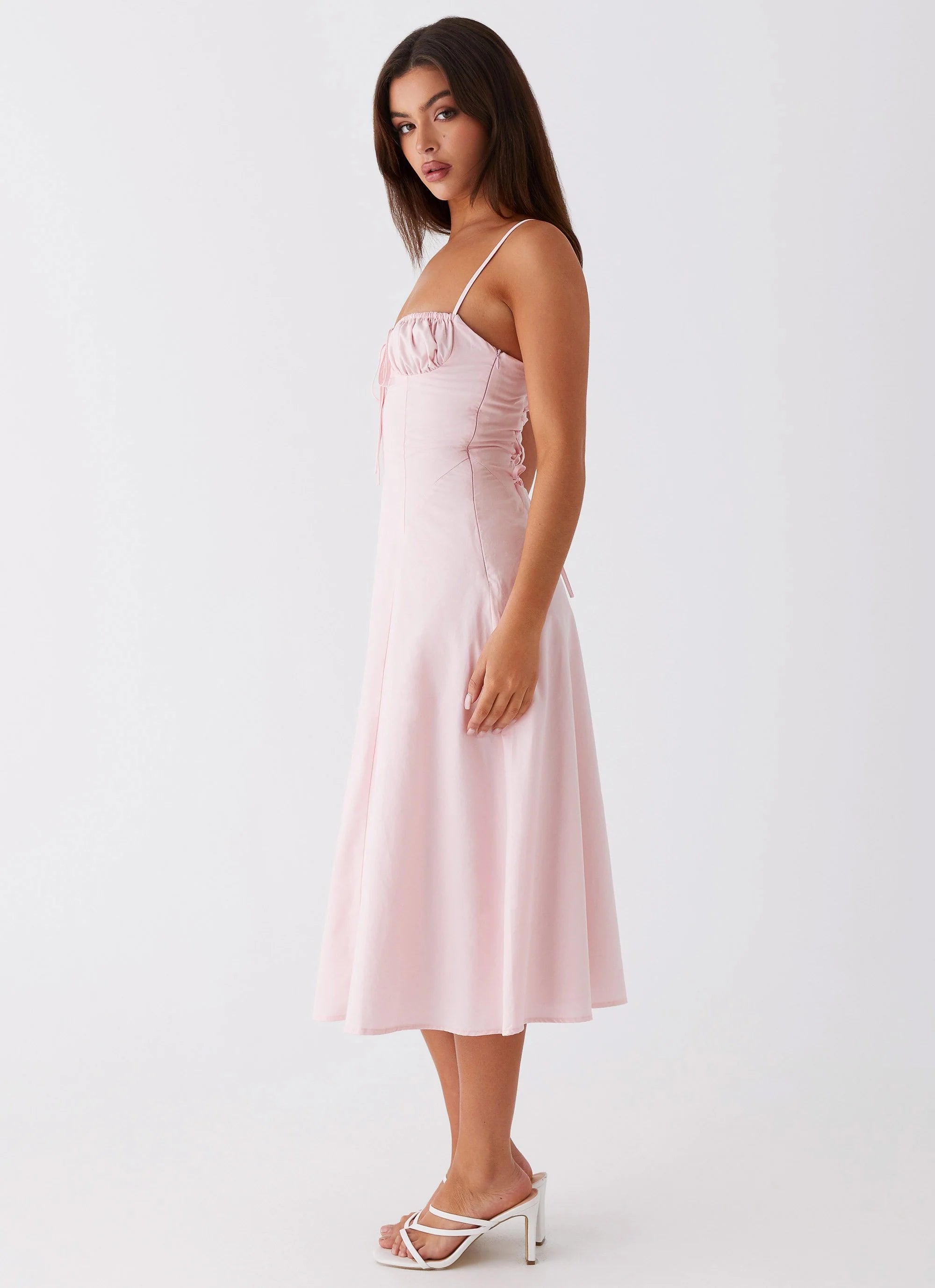 Thoughts Of You Midi Dress - Pink