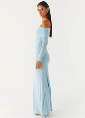 Cocoa Long Sleeve Maxi Dress - Blue