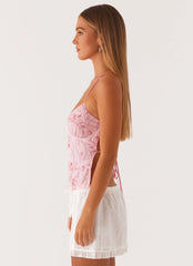 Kamilla Sequin Cami Top - Pink