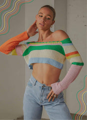 Copacabana Crochet top - Rainbow