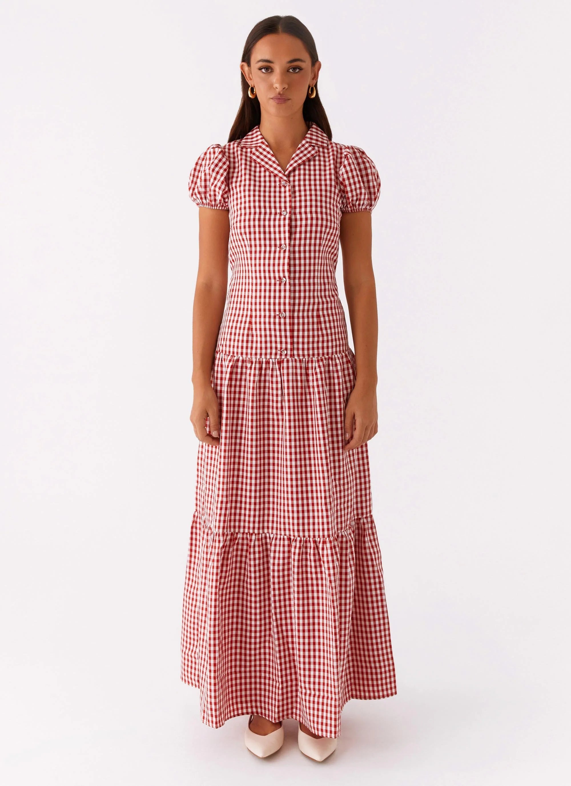 Verity Maxi Dress - Red Gingham