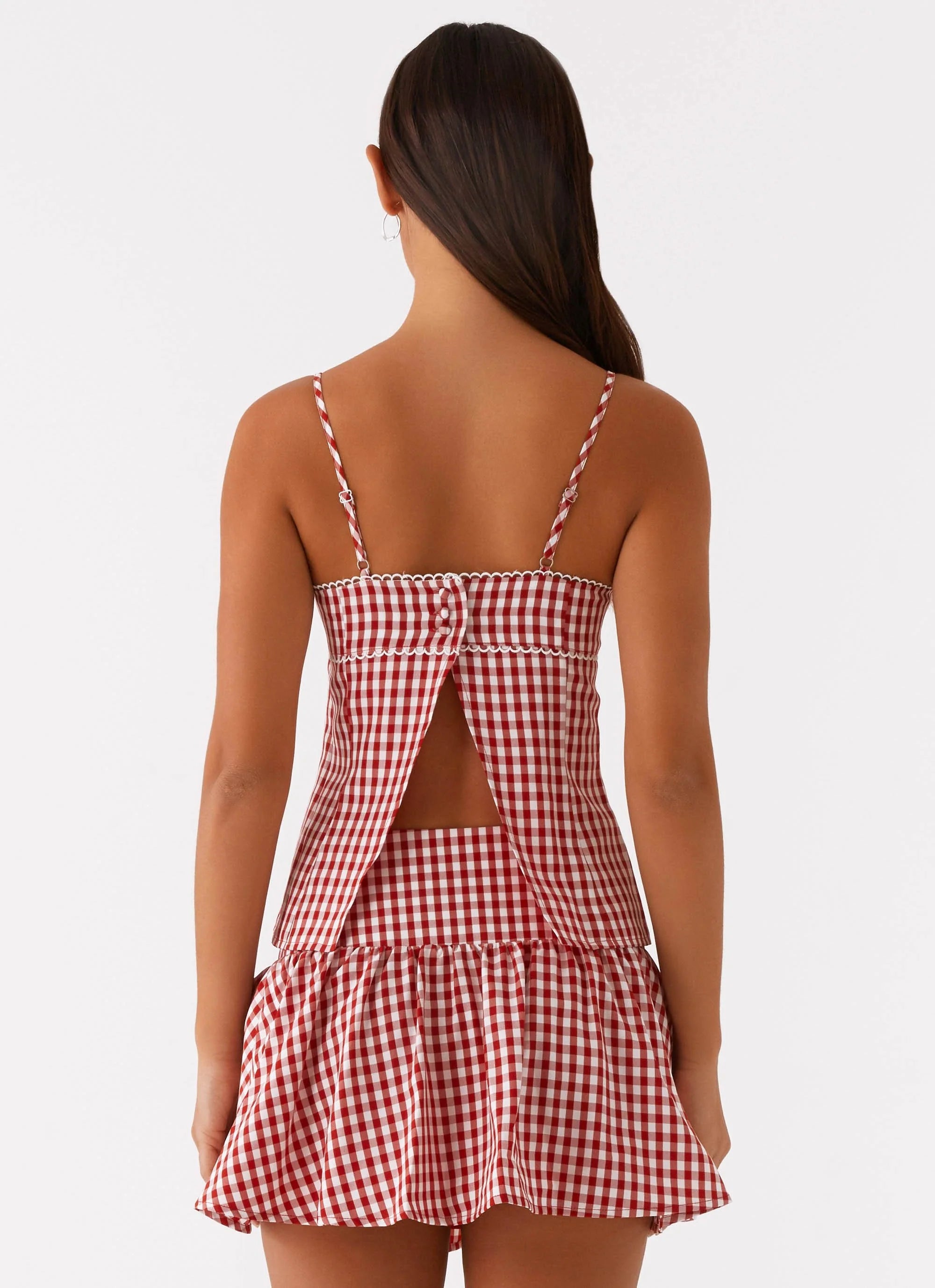 Bellamy Top - Red Gingham