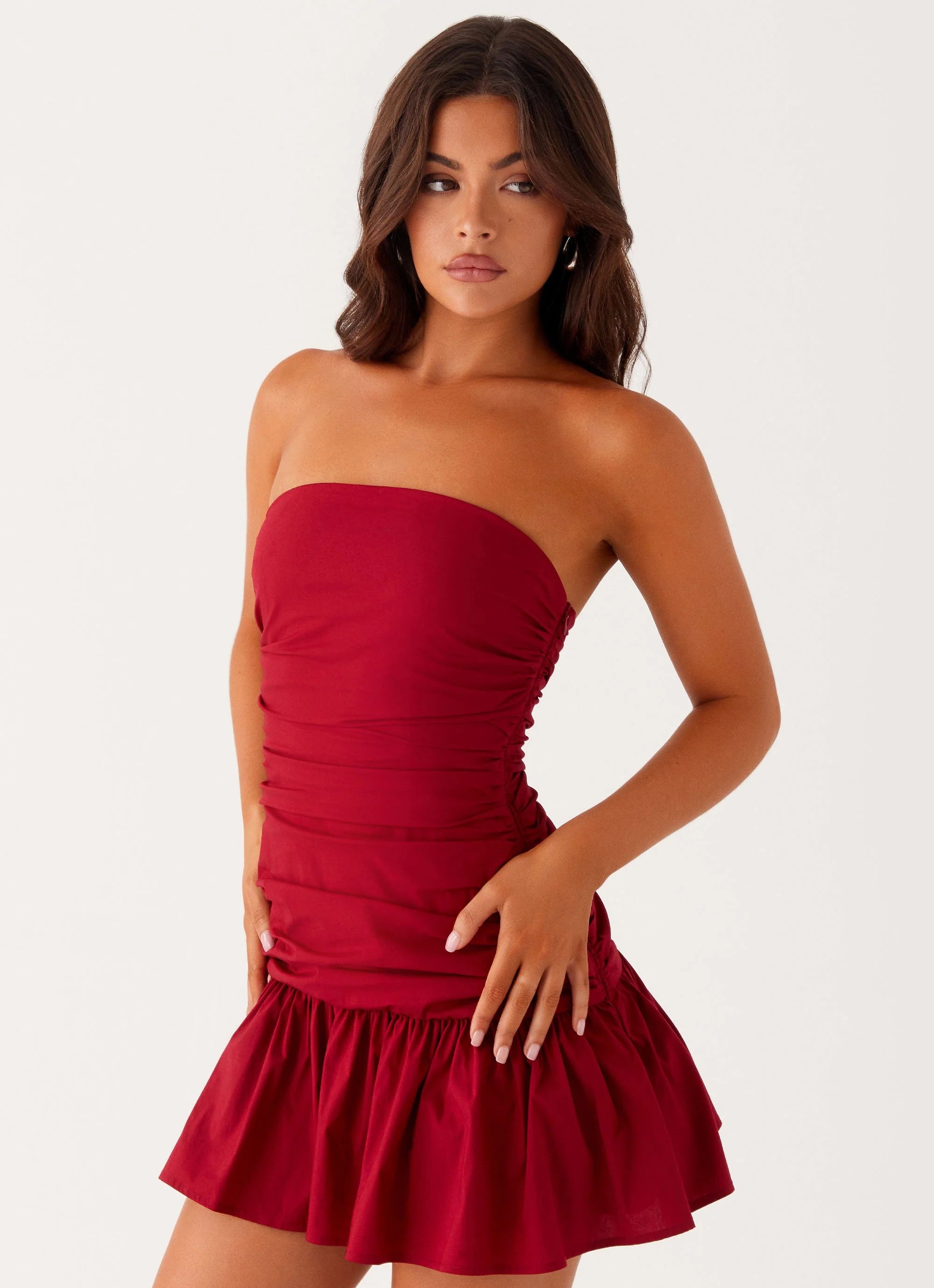 Carmel Mini Dress - Merlot