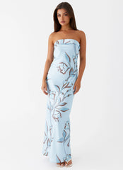 Summer Lover Maxi Dress - Blue Floral