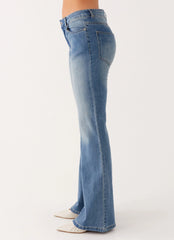 Tomi Bootleg Denim Jeans - Vintage Blue