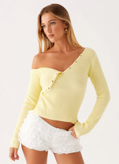 Waverly Knit Top - Pastel Yellow