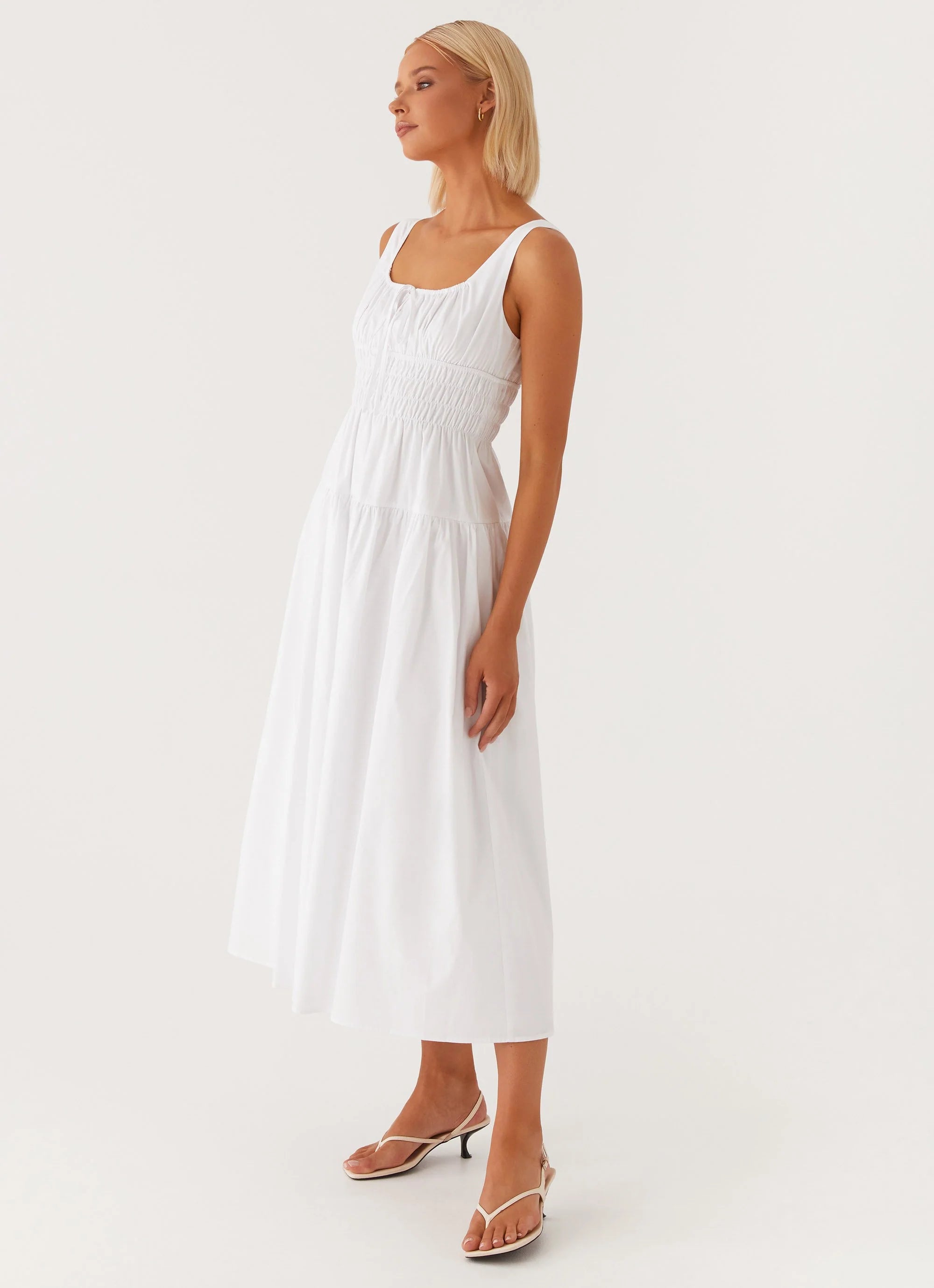 Jacintha Midi Dress - White