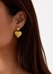 Commitment Heart Earrings - Gold