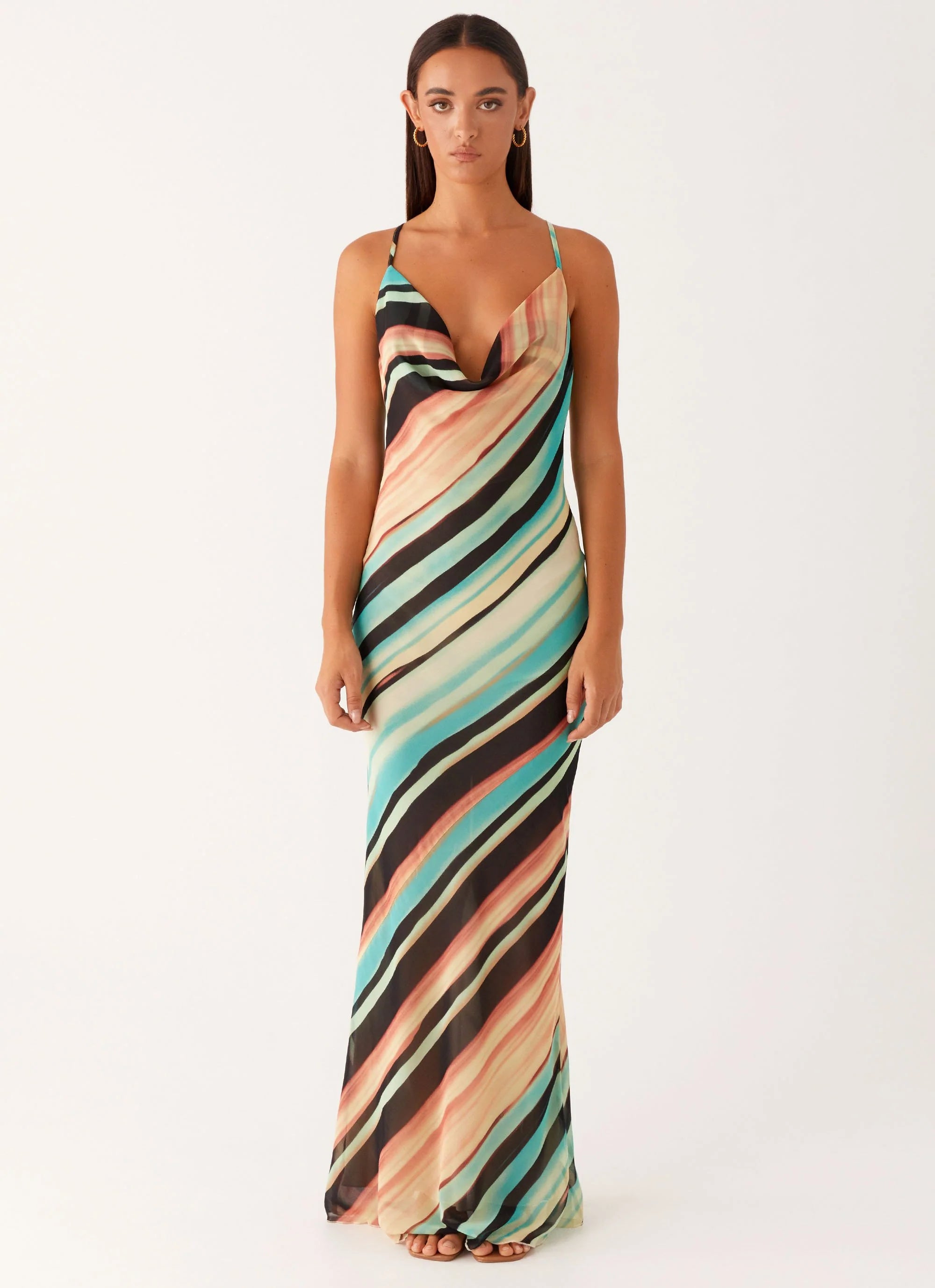 Never Knew Maxi Dress - Stripe