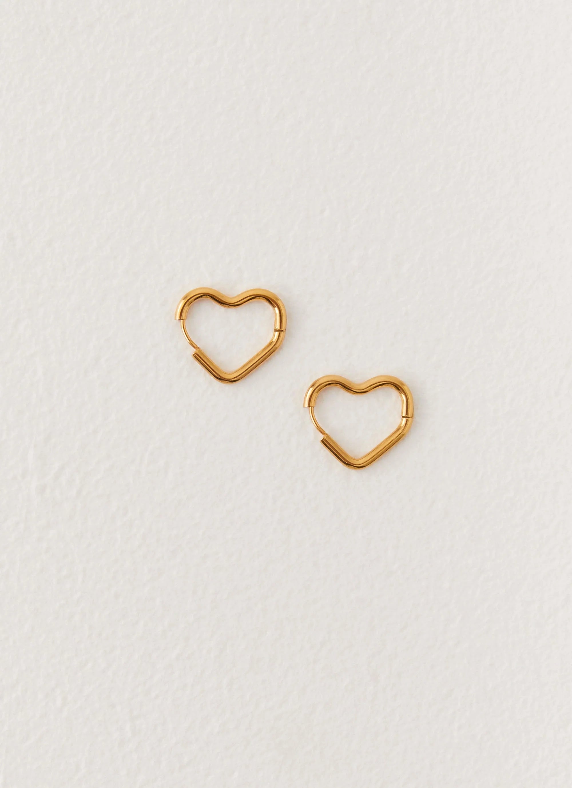 Myles Heart Earrings - Gold