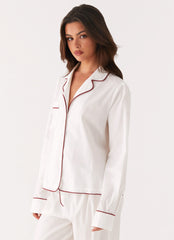 Harry Pyjama Top - White