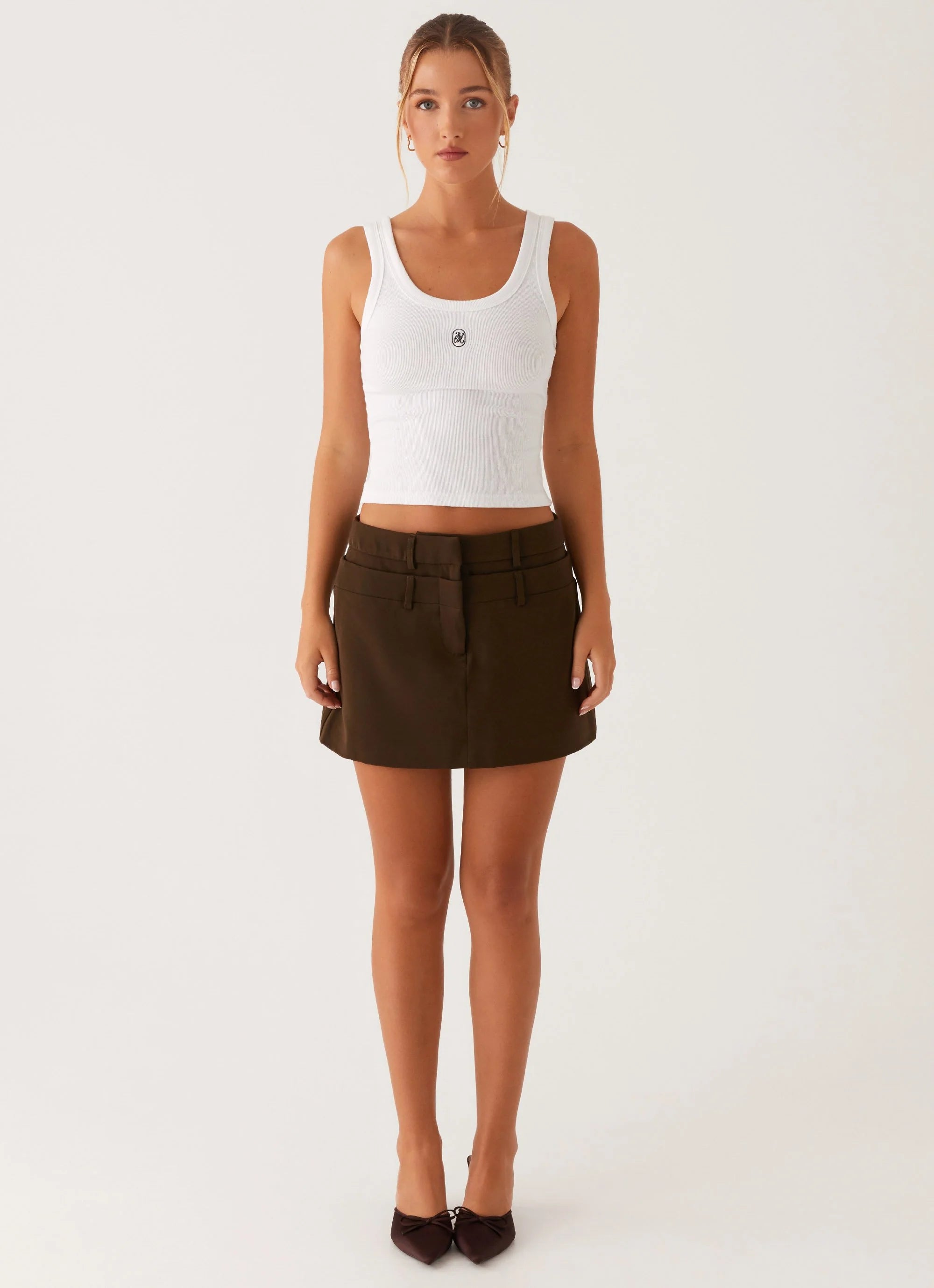 Solstice Mini Skirt - Khaki