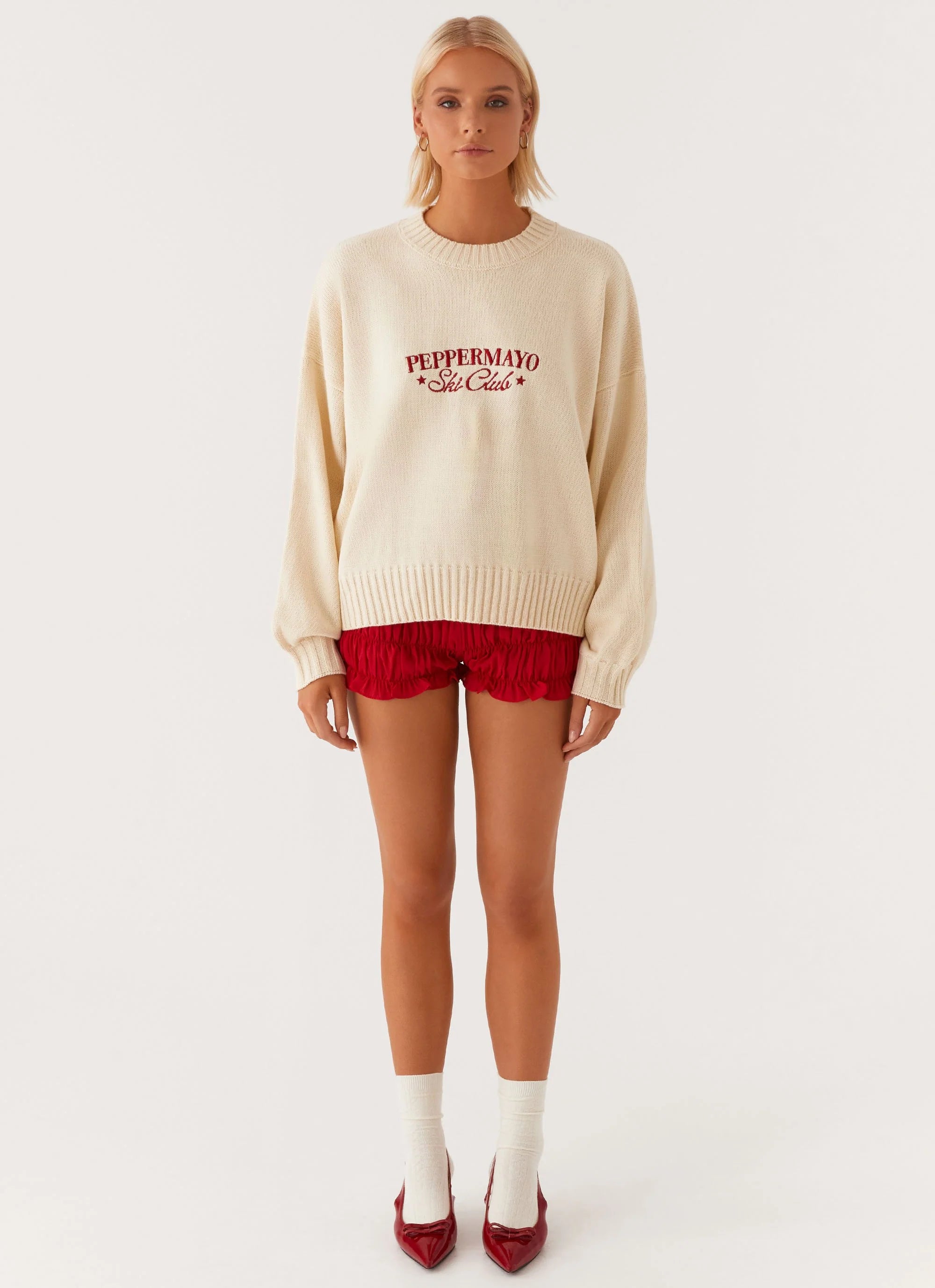 Off Piste Oversized Knit Sweater - Ivory