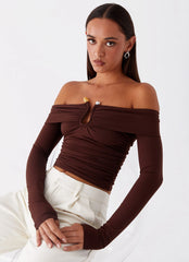 Rudy Long Sleeve Top - Chocolate