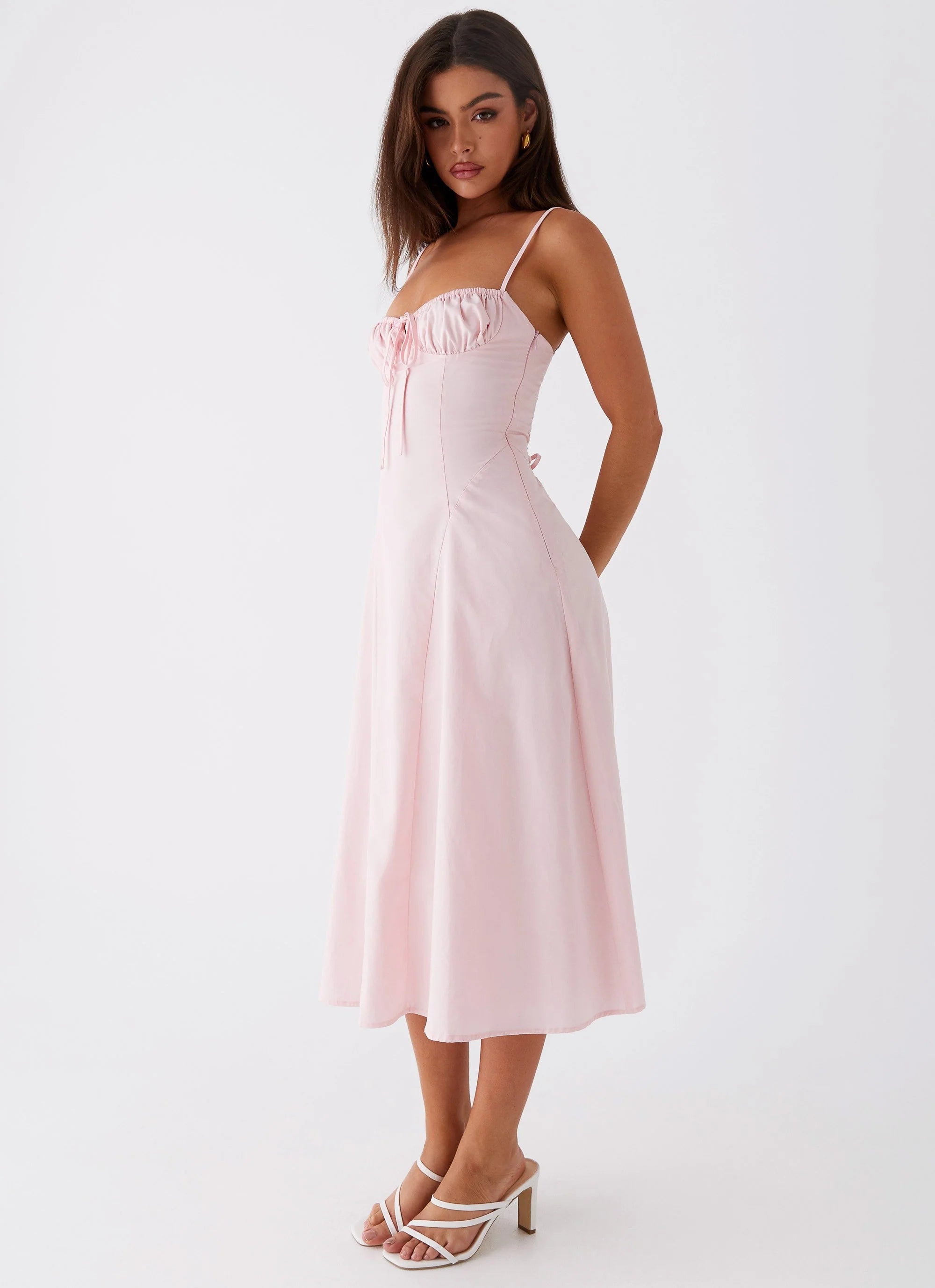 Thoughts Of You Midi Dress - Pink