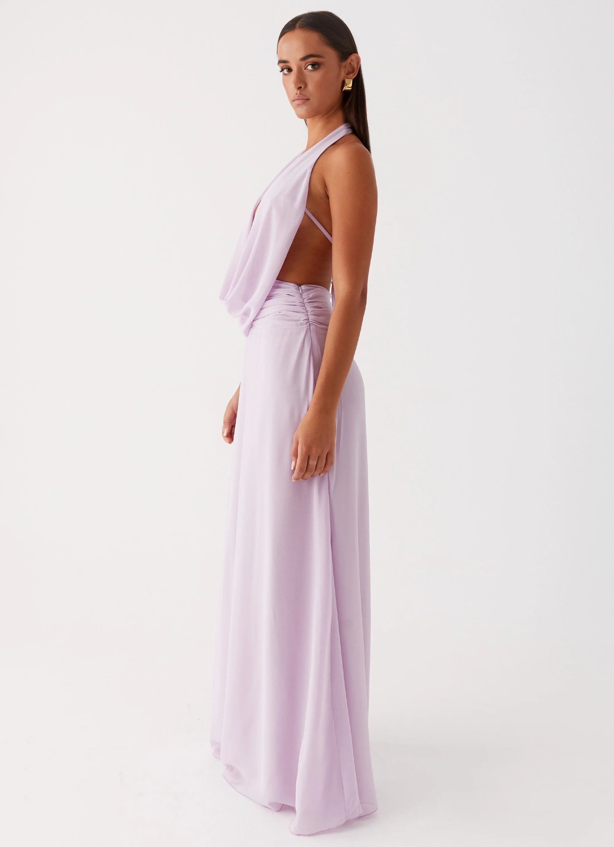 Elysia Chiffon Maxi Dress - Lilac