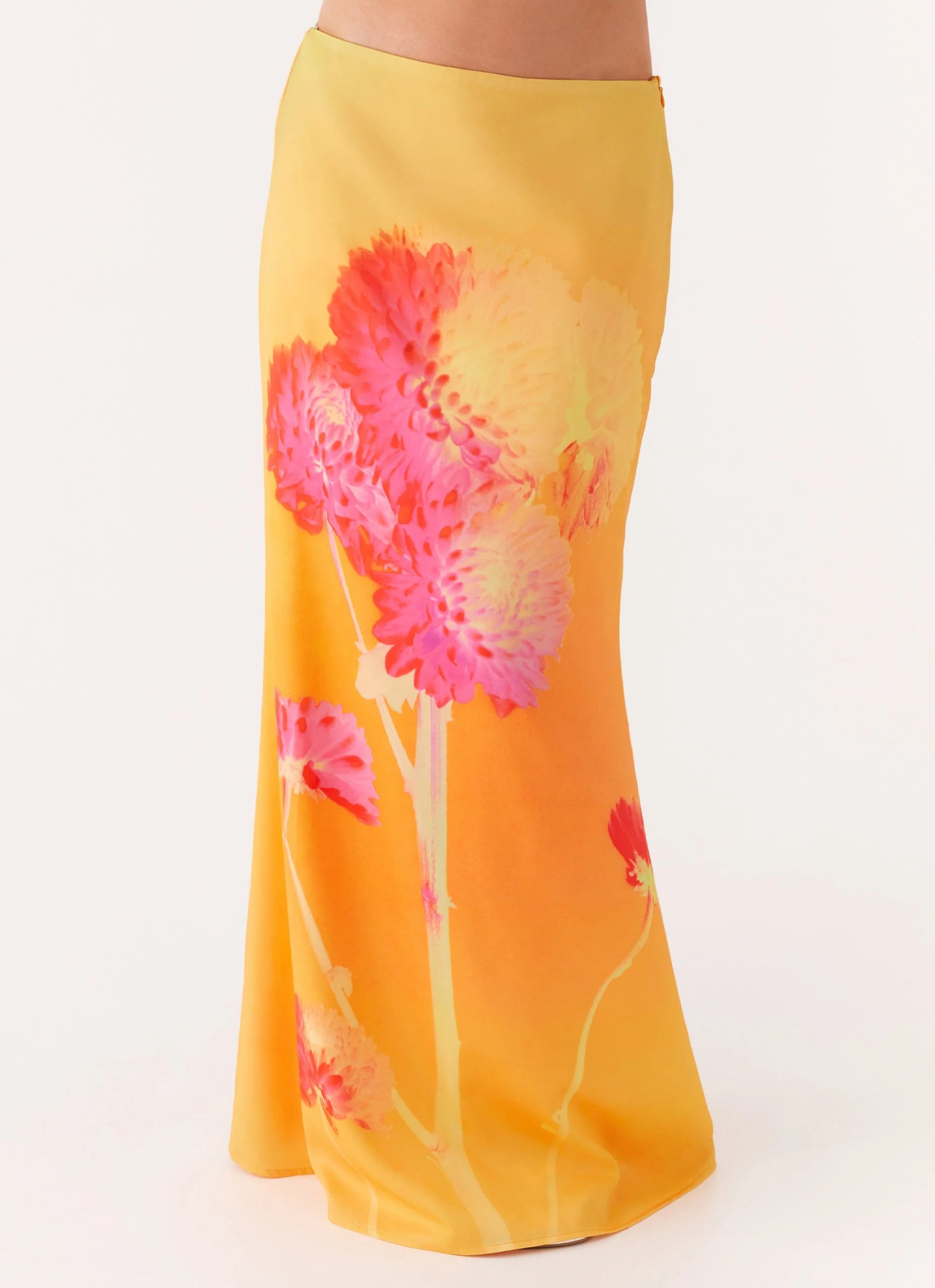 Marrakesh Maxi Skirt - Orange Floral