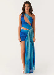 Blinded Maxi Dress - Blue Tie Dye