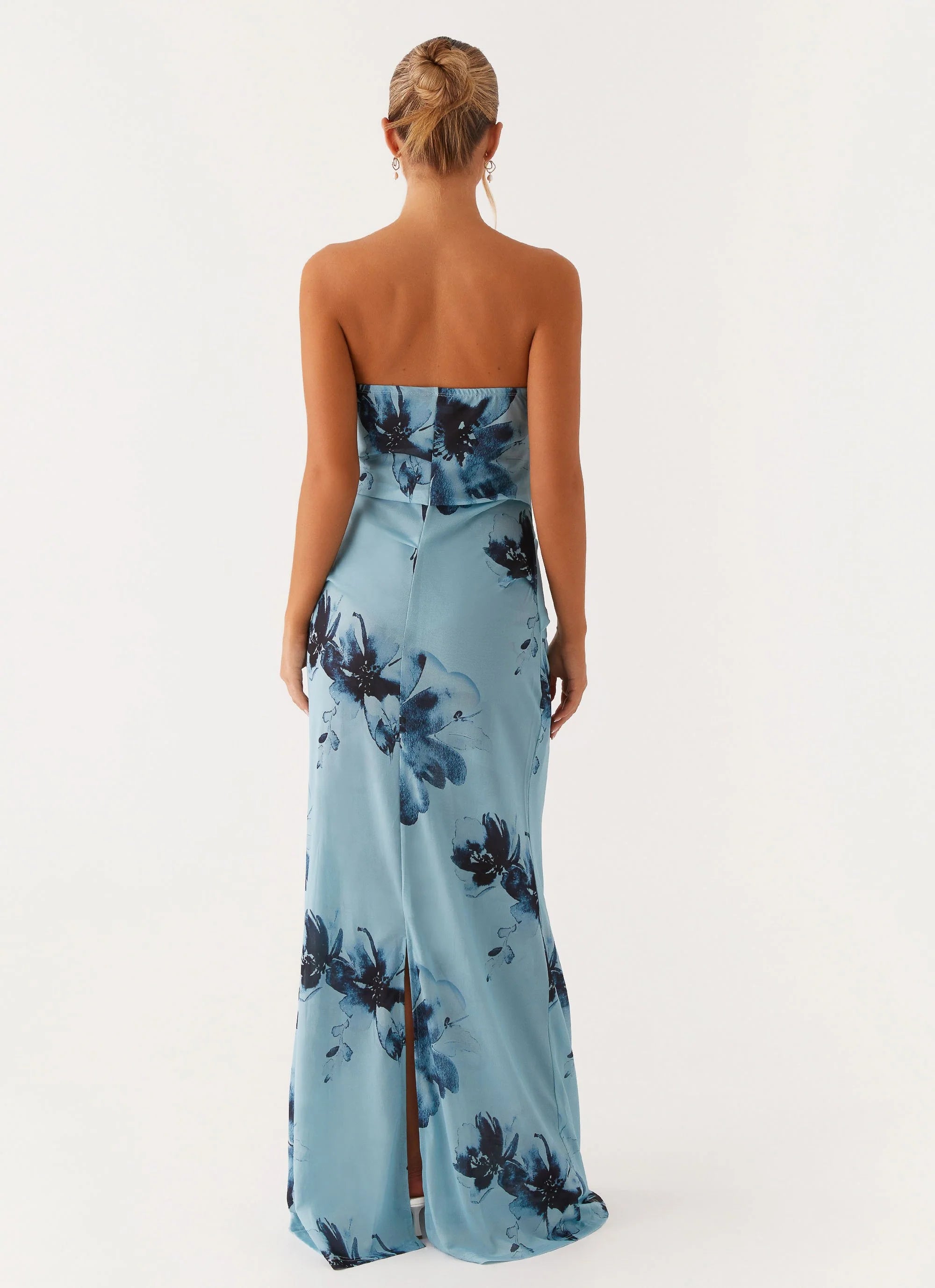 Field Of Dreams Maxi Dress - Blue Black Floral