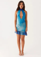 Arlo Mini Dress - Blue Tie Dye