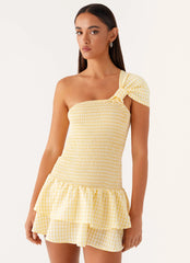 Brandy Mini Dress - Yellow Gingham