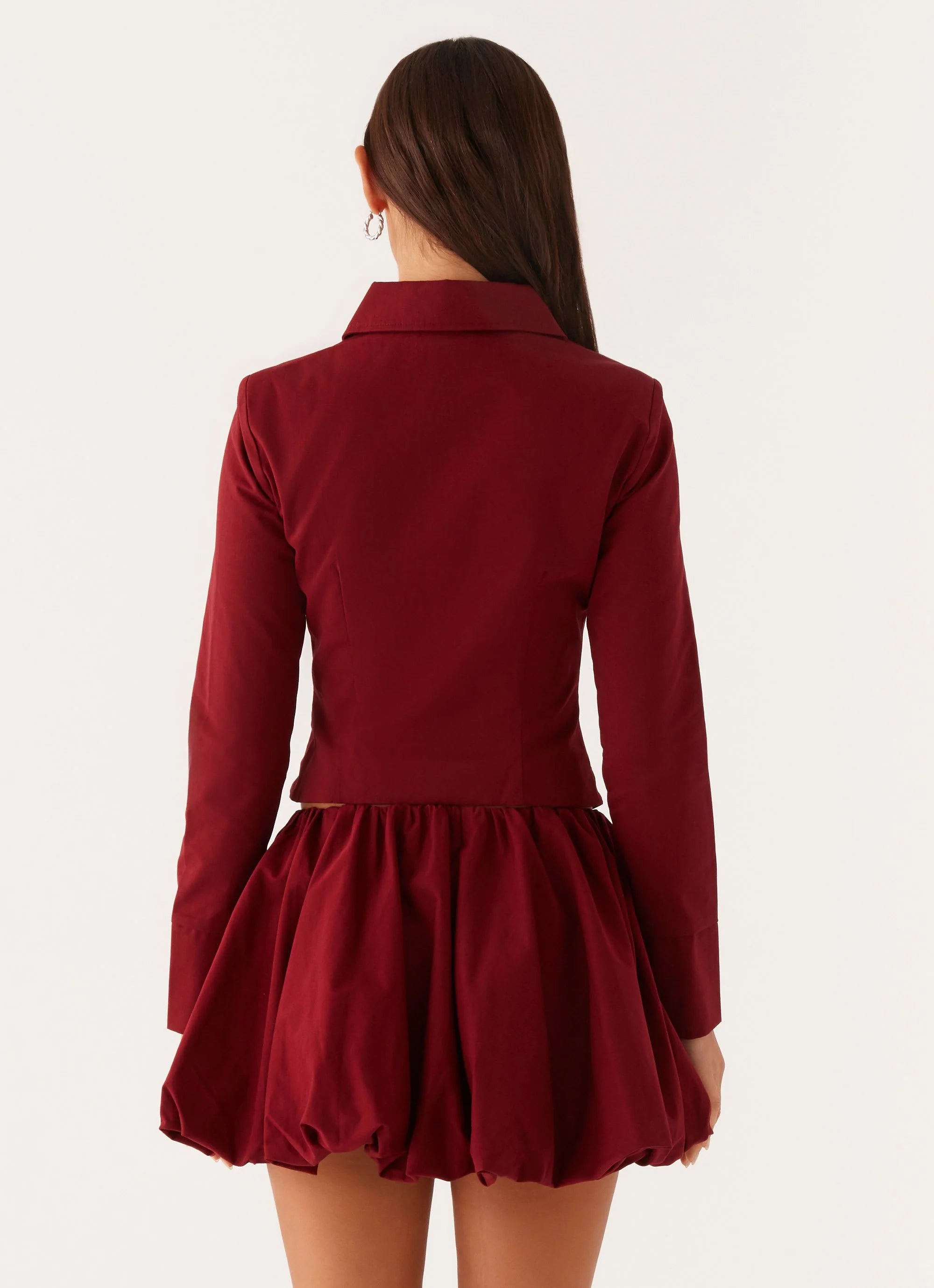 Petra Fitted Zip Top - Mulberry