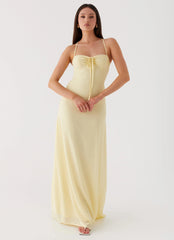 Aveline Bustier Maxi Dress - Yellow