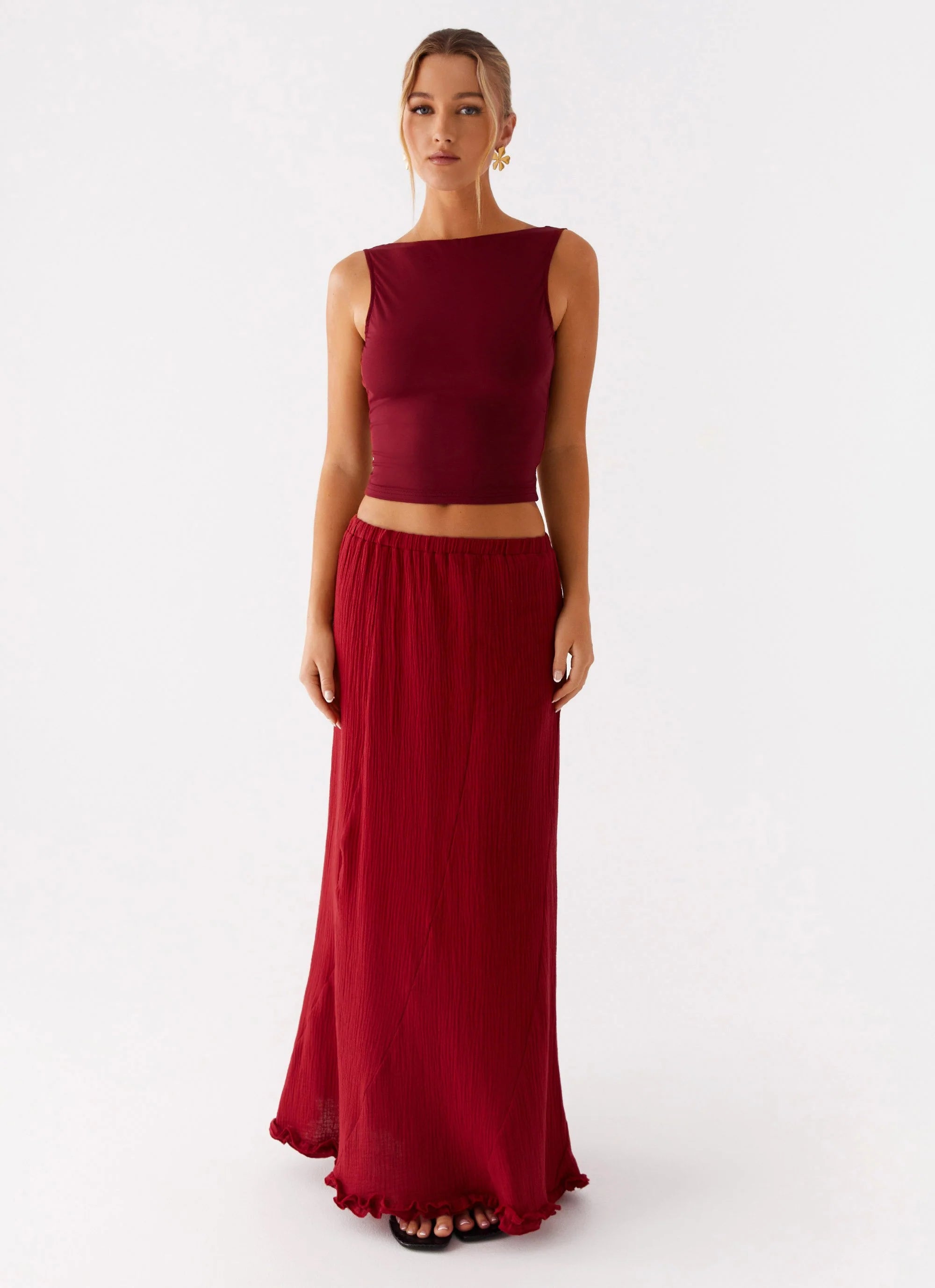 Chamberlain Maxi Skirt - Rhubarb