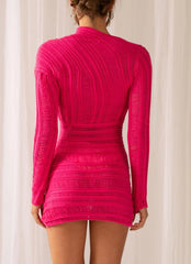 Angels Wing Mini Dress - Magenta