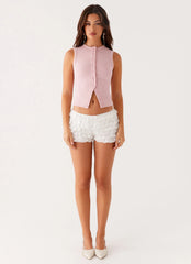 Blair Buttoned Tank Top - Pink