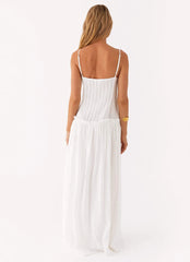 Jacinda Drop Waist Maxi Dress - Ivory