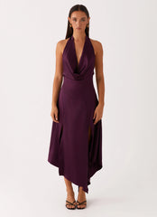 Boulevard Midi Dress - Plum