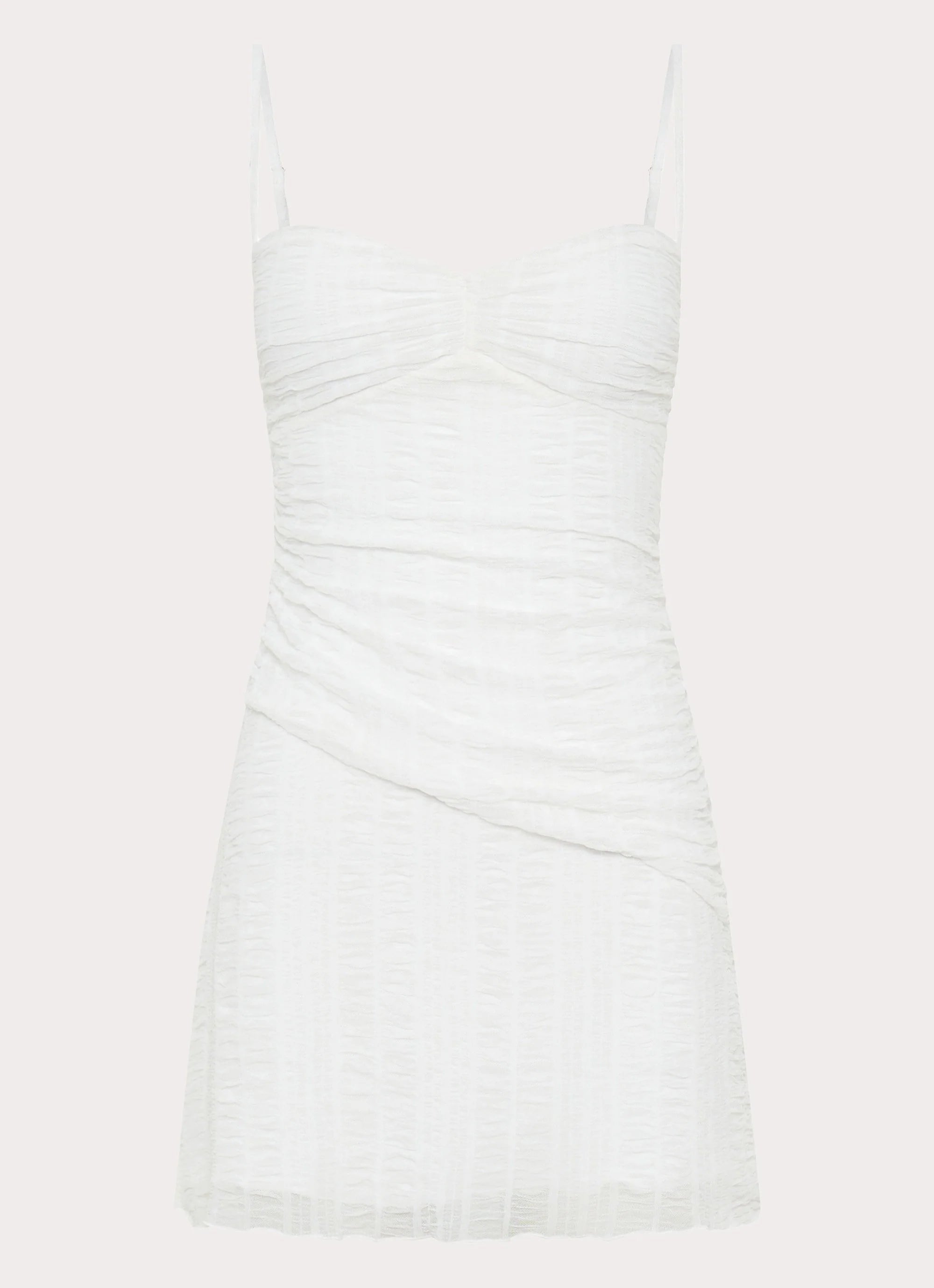 Arden Mesh Mini Dress - White