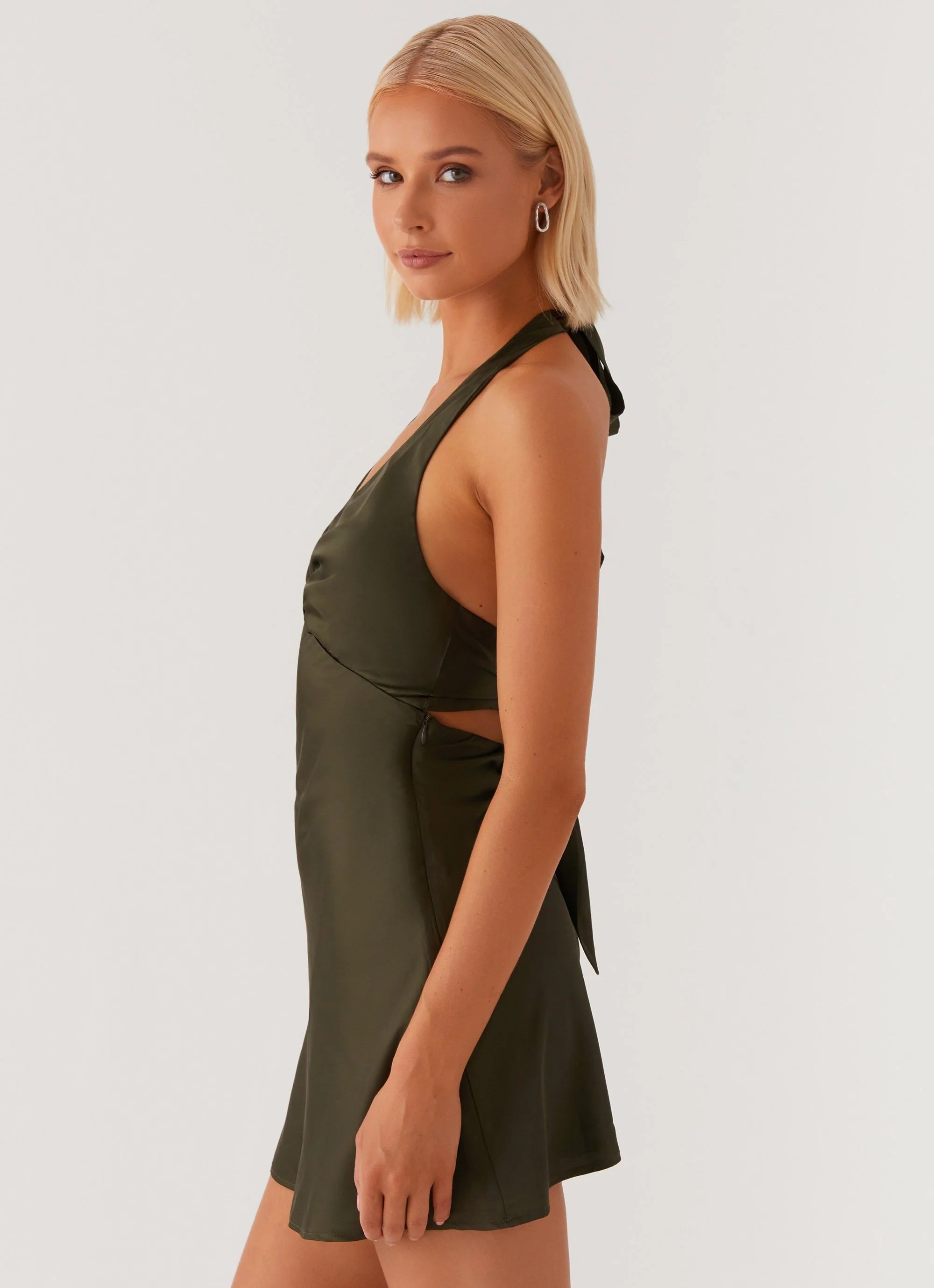 Heavy Hearted Mini Dress - Khaki