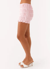 Off by Heart Shirred Skirt - Blush