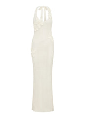 Novalee Flower Crochet Maxi Dress - Ivory