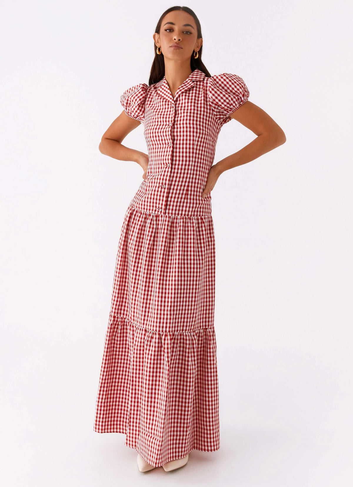 Verity Maxi Dress - Red Gingham