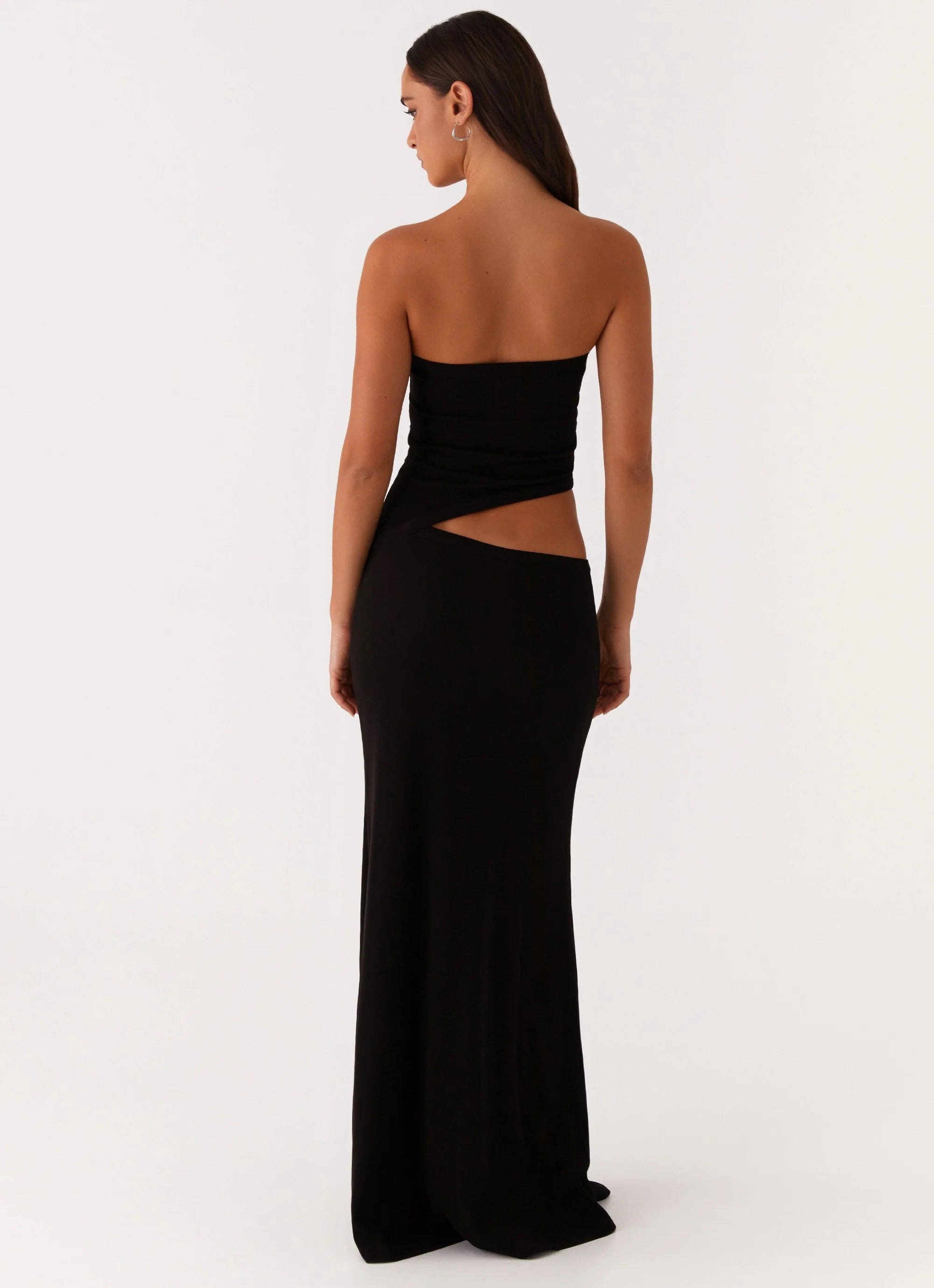 Wild Roses Maxi Dress - Black