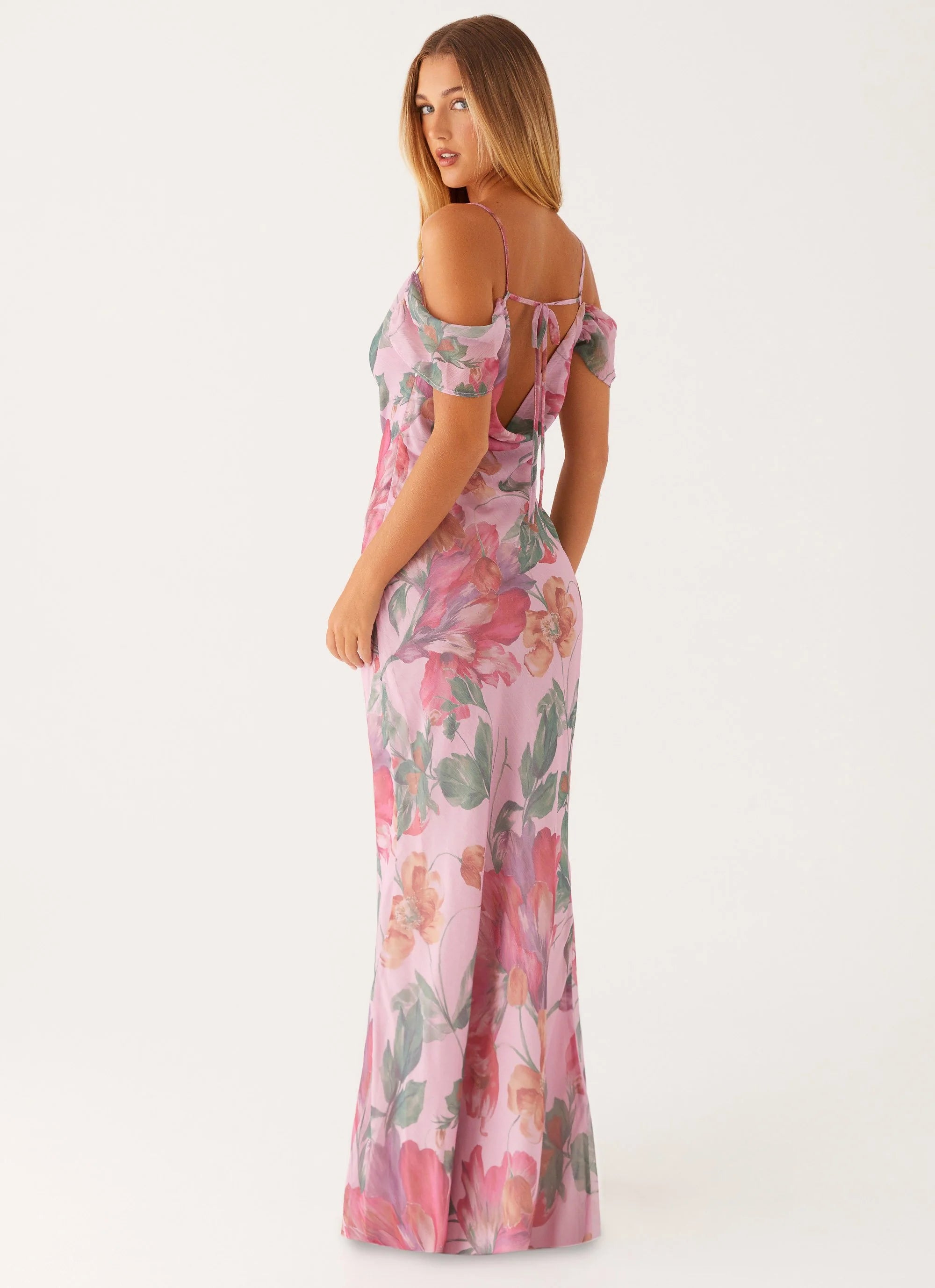 Seline Maxi Dress - Pink Floral