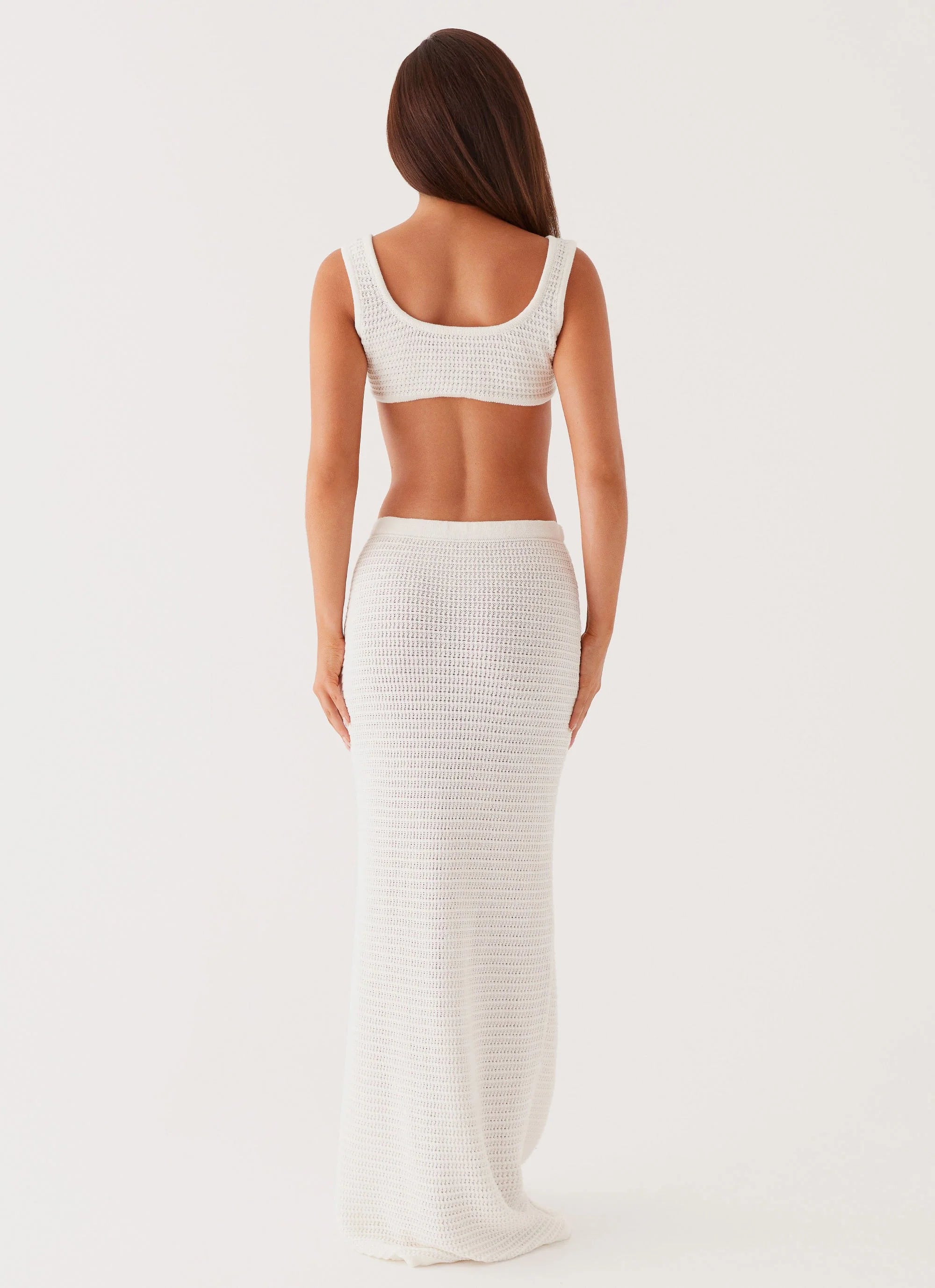 Sundown Beaded Maxi Dress - White