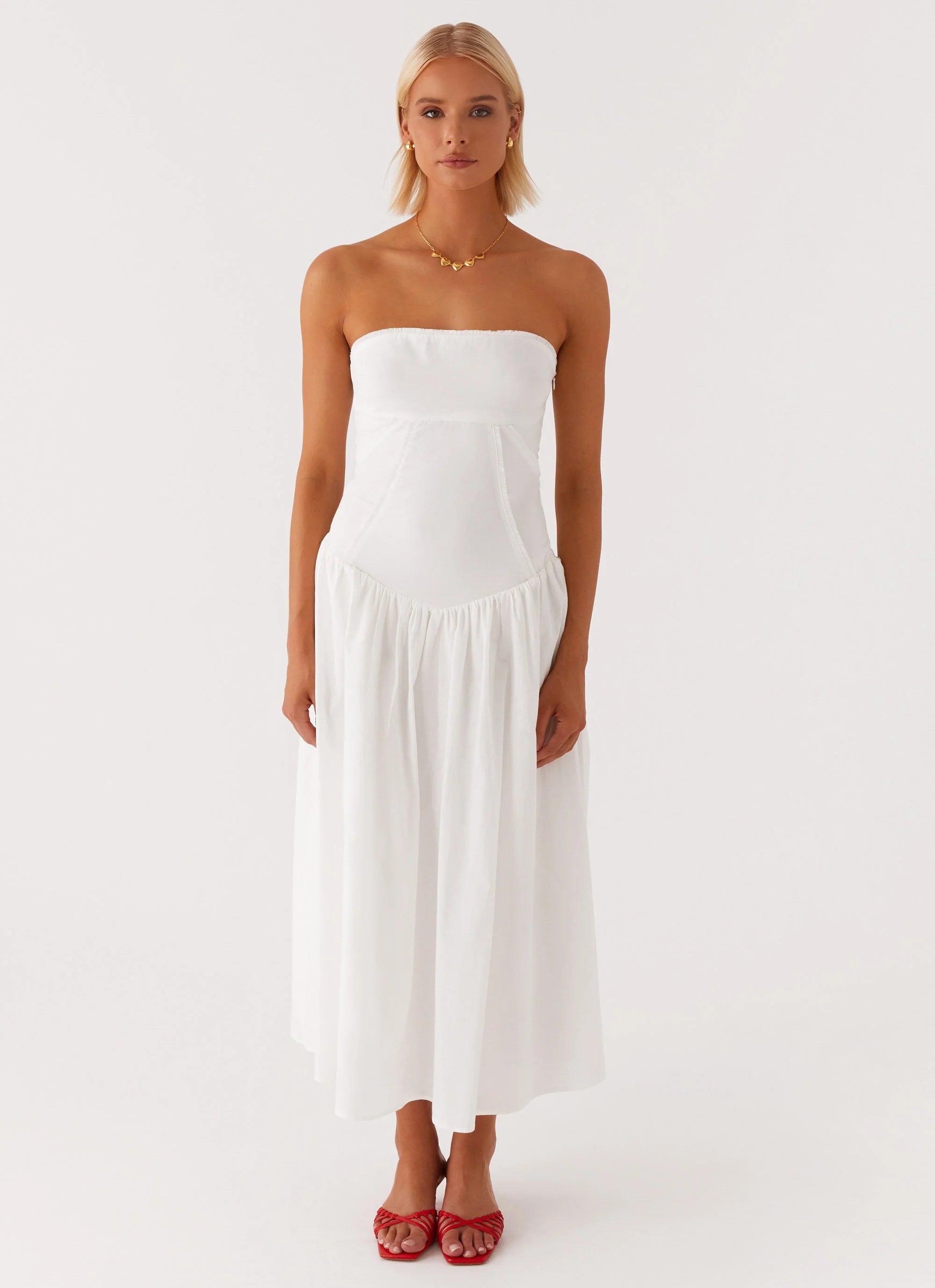 Larnie Midi Dress - White