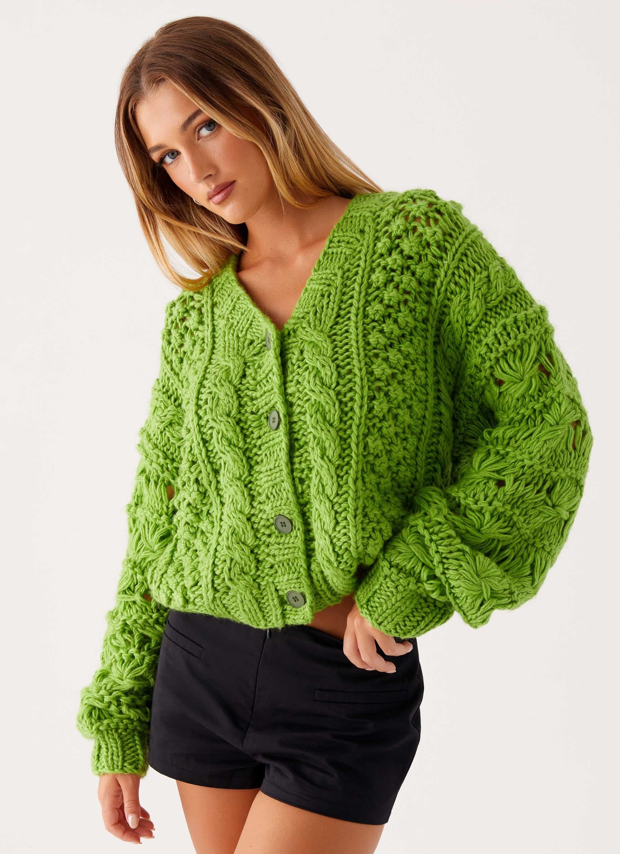 Hazel Knit Cardigan - Green