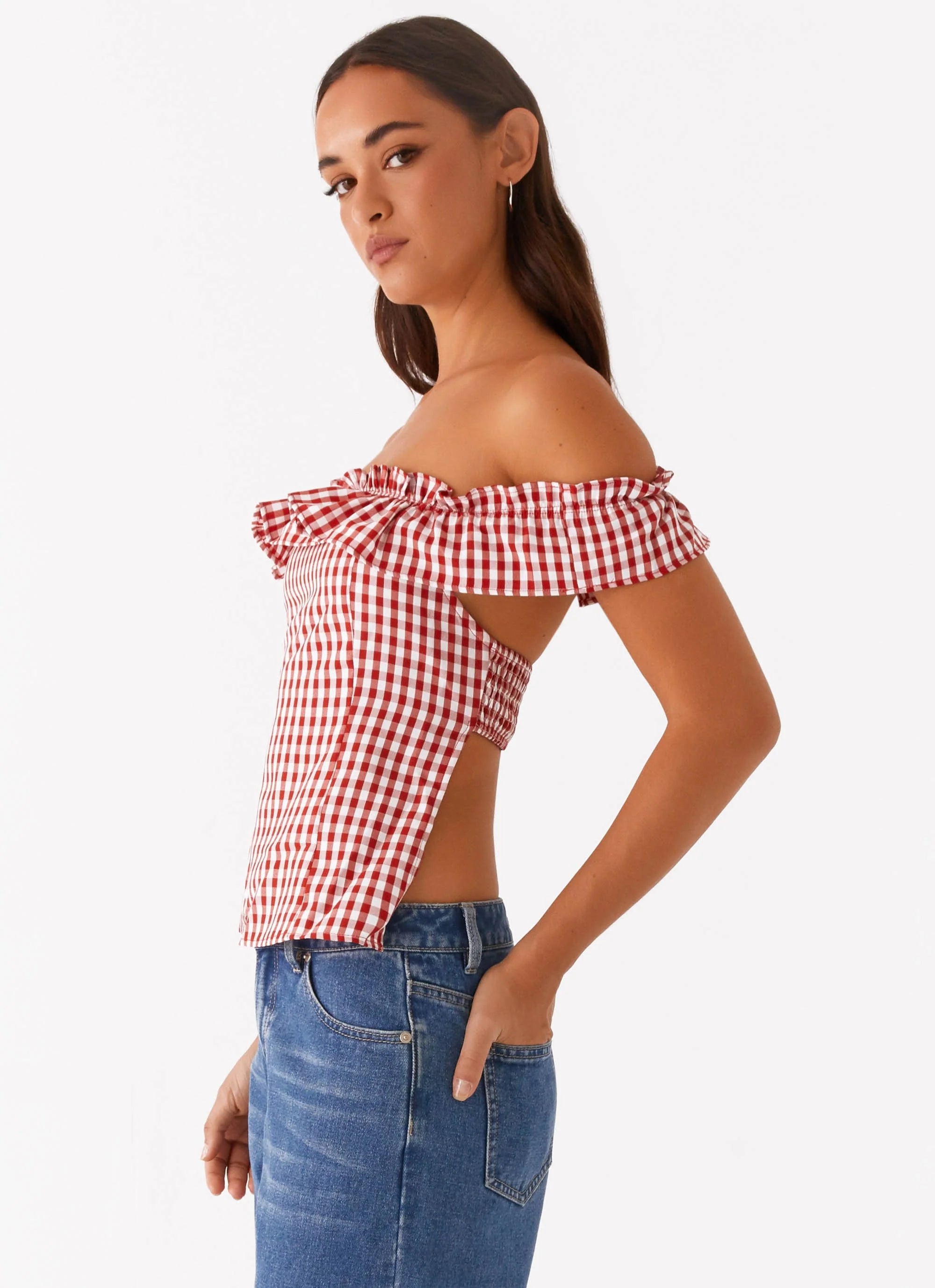 Gwyneth Top - Red Gingham