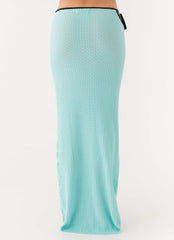 Cameron Crochet Maxi Skirt - Pale Blue