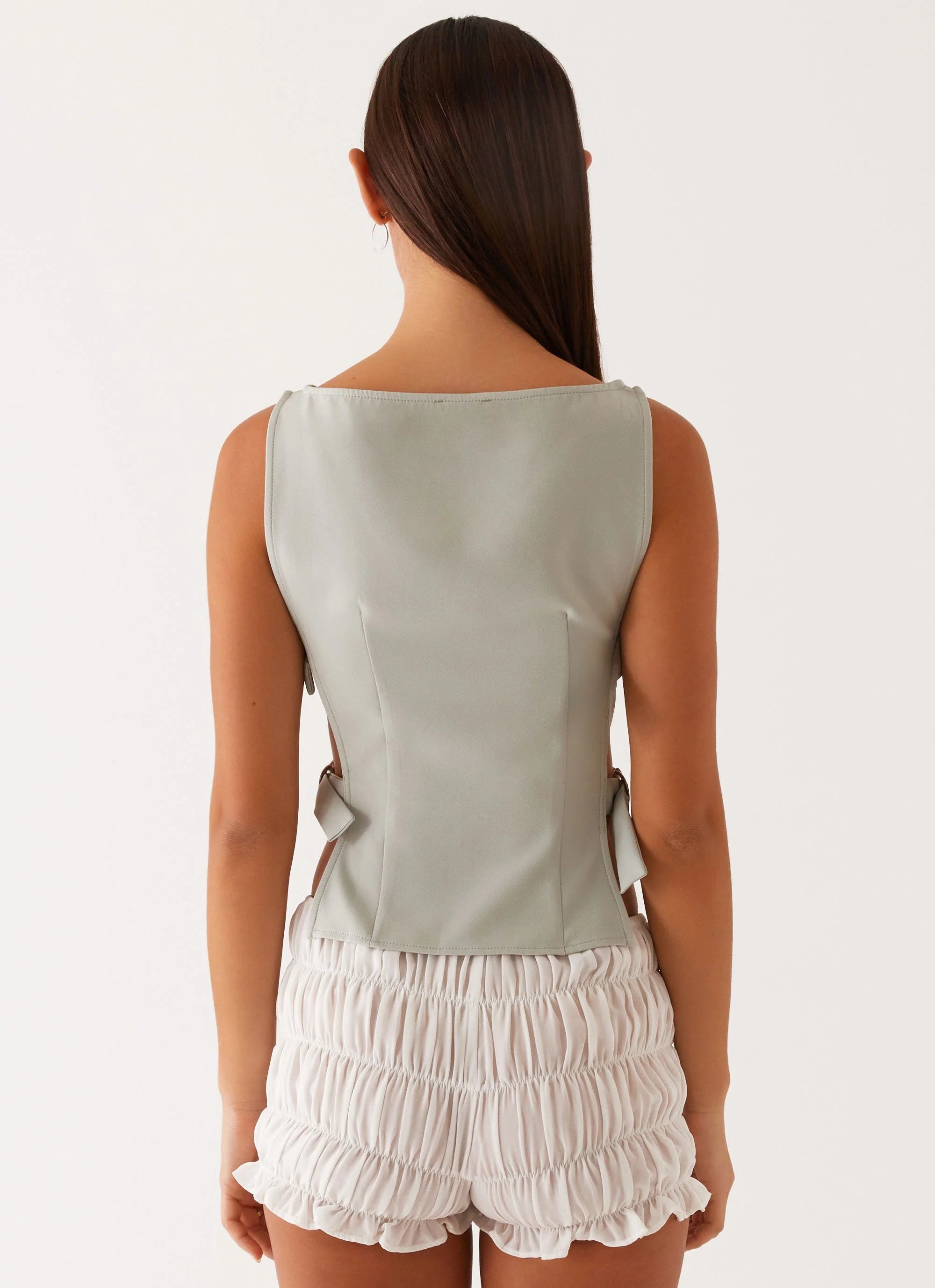 Cherish You Buckle Top - Sage