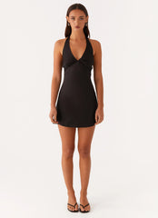 Heavy Hearted Mini Dress - Black