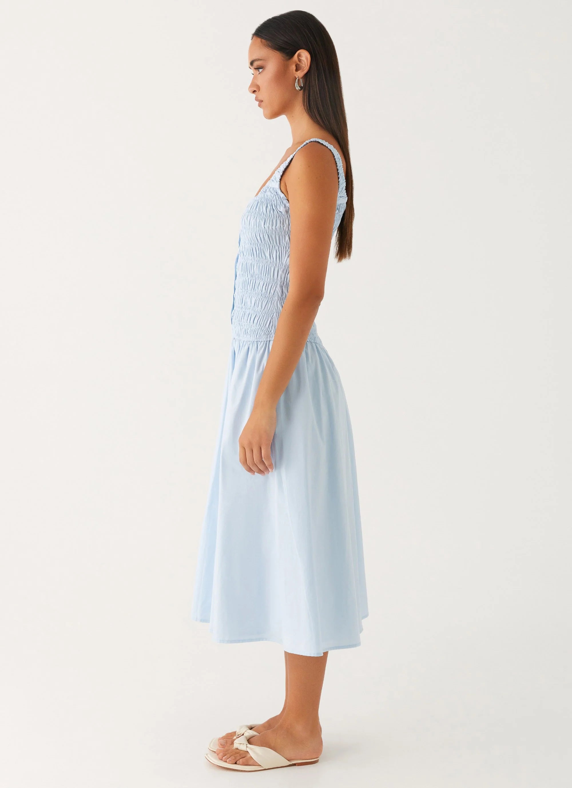 Wildflower Midi Dress - Blue