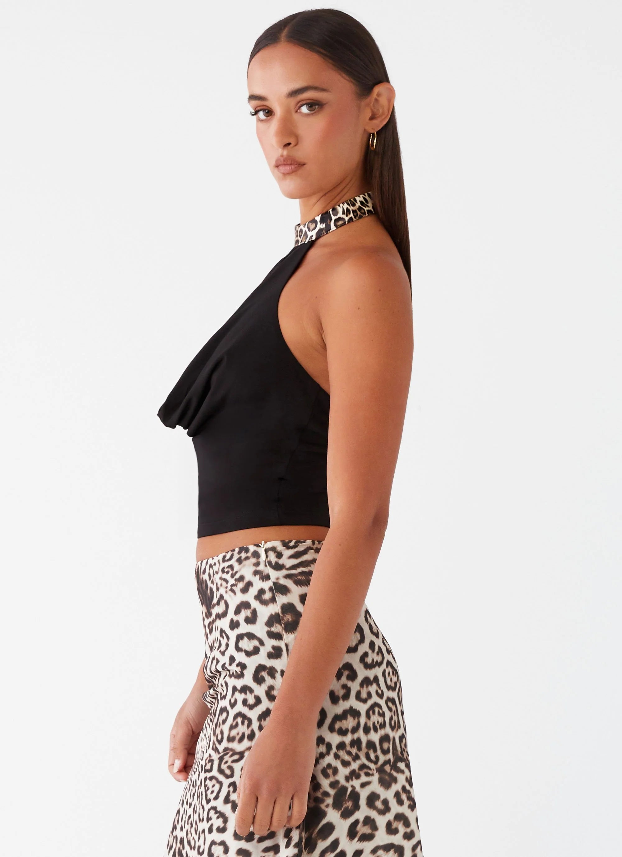 Cairo Halter Top - Black