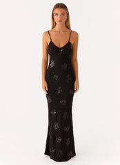 Need You Sequin Maxi Dress - Black